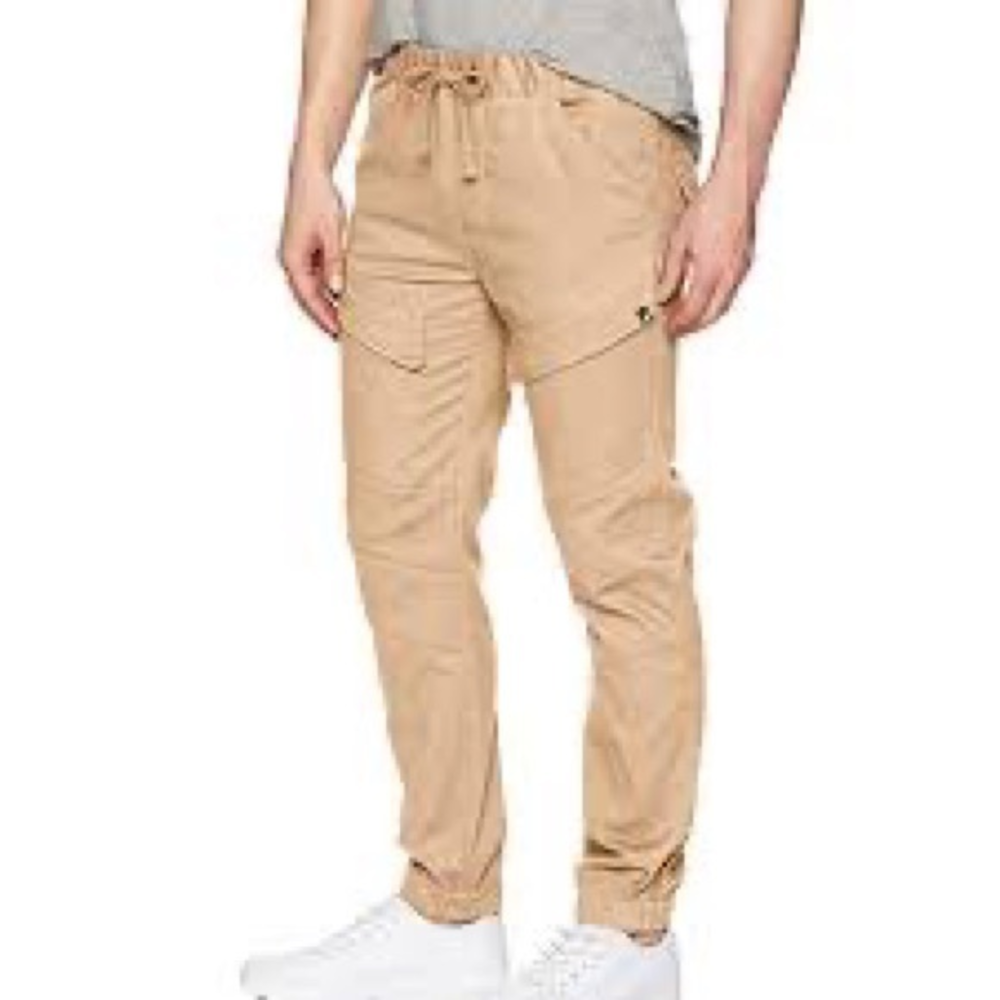 Men’s ROCAWEAR Tan Cargo Zipper Joggers Size 4X‎